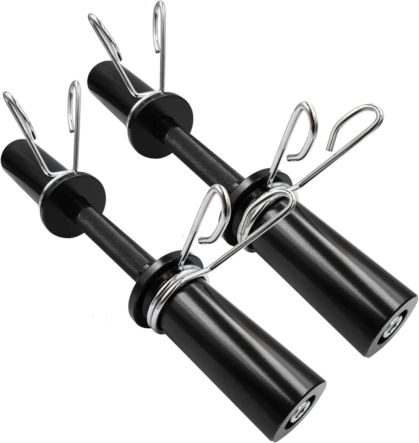 2 Pair 16" Olympic Dumbbell Handles Loadable Dumbbells Bar Sets 150LBS Weight