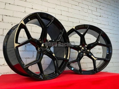 4X 22 Zoll RS6 C8 Style G schwarz 5X112 10J ET21 Felgen für Audi RS7 Q7 Q8... - Bild 1 von 4