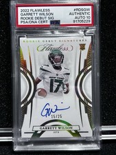 Panini Flawless 2022 Rookie Debut Signatures Garrett Wilson Auto /25 Jets PSA