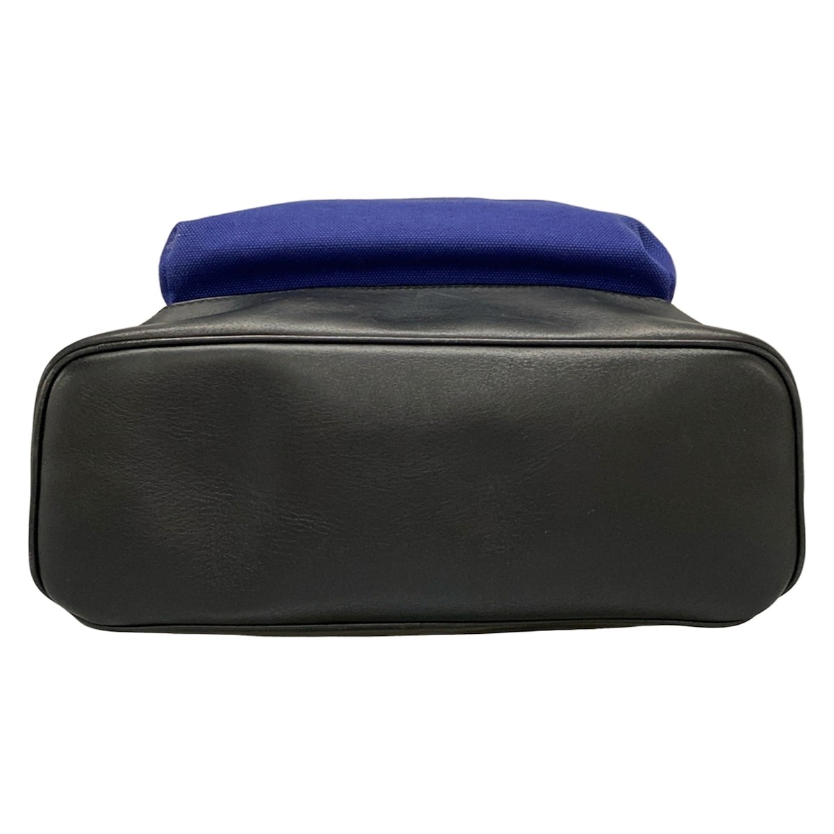 BALENCIAGA Navy Backpack 392007 Blue Black Canvas Leather 