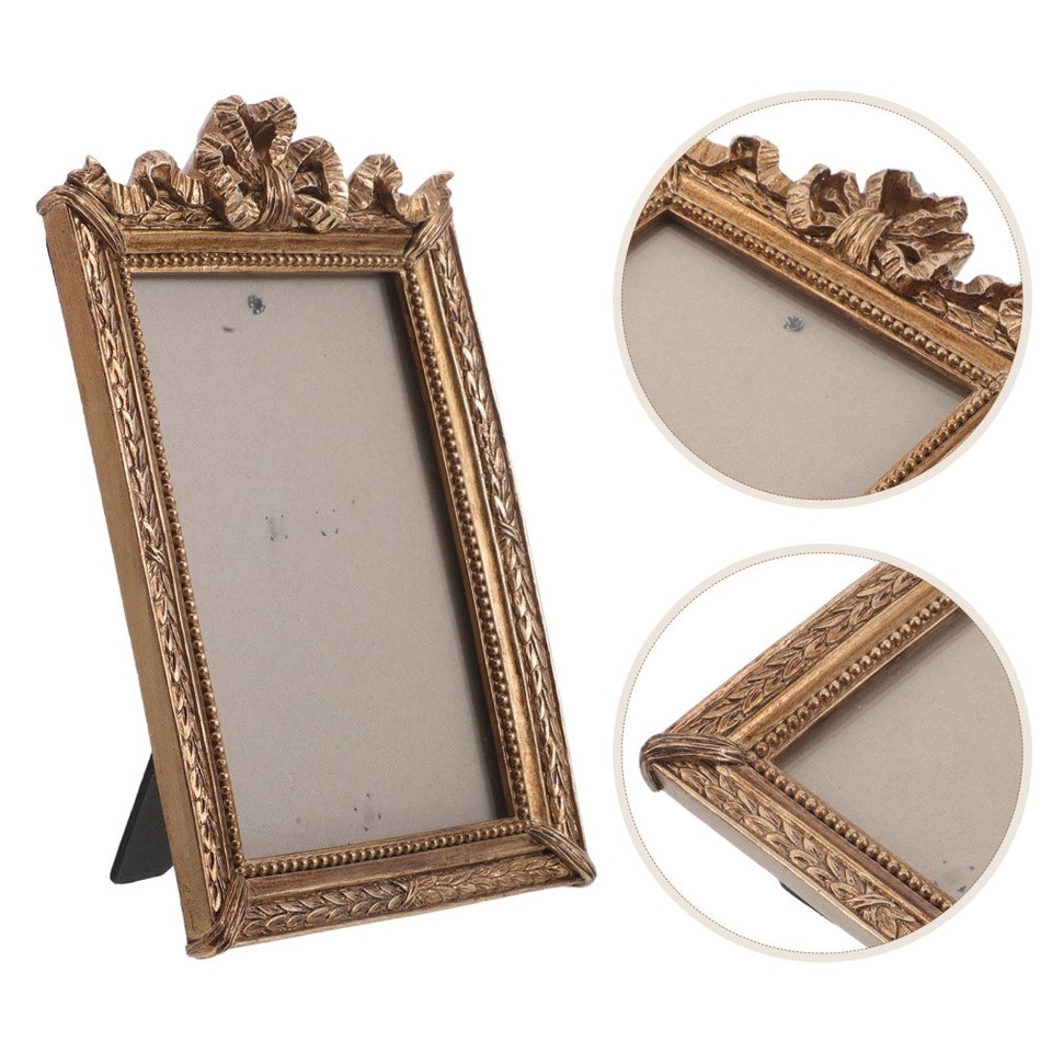 Picture Frame Ornament Decorative Bow Gold European Style Frames | eBay ...
