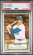 1952 Topps #37 Duke Snider Black Back HOF PSA 3 VG 125415453