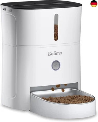 Balimo Futterautomat Katze 3L, Katzenfutter Automat mit Programmierbarem Timer,