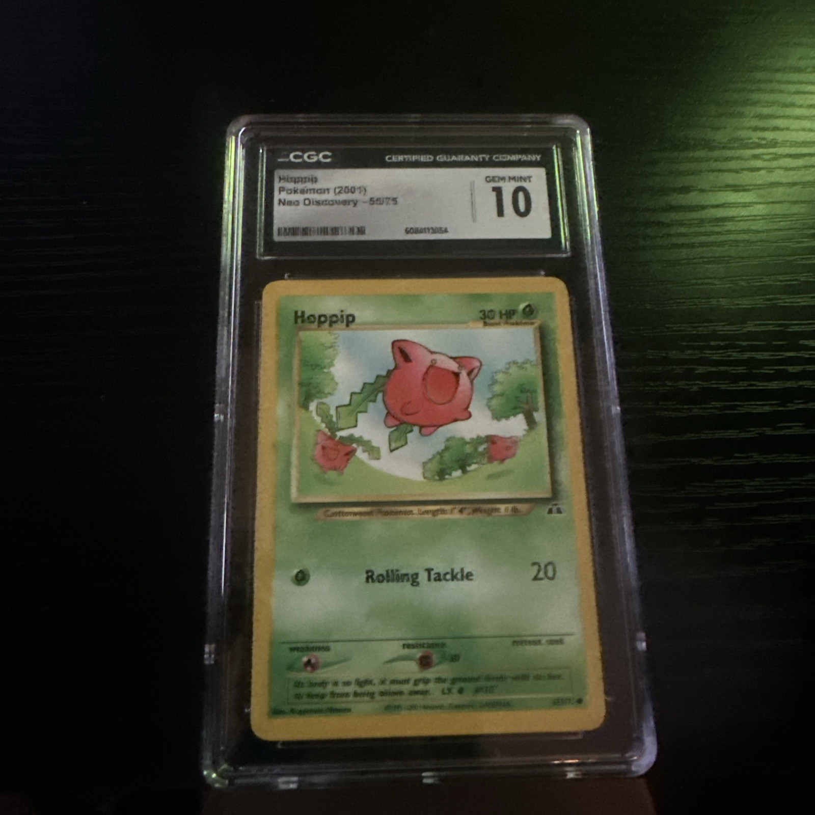 POKEMON 1st Edition Neo Discovery HOPPIP 55/75 Common CGC 10 GEM MINT Vintage