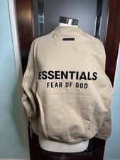 New Essentials Fear Of God Sweatshirt Desert Sand Color Sz Small Retail 100