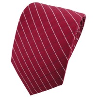 Tigertie Designer Krawatte Rot Weinrot Silber Schwarzblau Gestreift - Binder