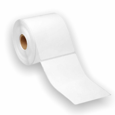 Zebra 4x6 in (4''x6'') Direct Thermal WH Adhesive Labels 1'' Core (2) RLS of 250 EA