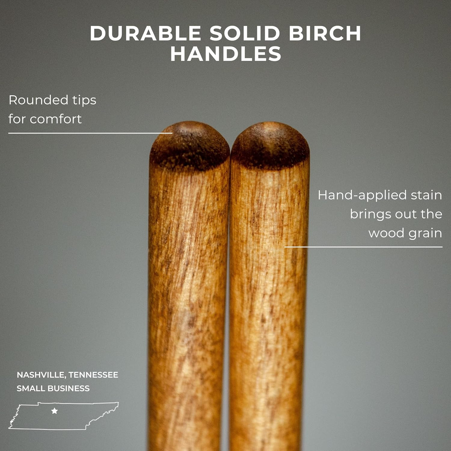 Timber Drum Co. Percussion Mallets — U.S.A. ASSEMBLED — Sticks for Marimba, Stee