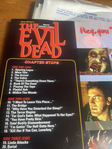 THE EVIL DEAD 3-Laserdisc BOXED SET ELITE GOLD-TINTED DISC RARE Sam Raimi - Picture 8 of 21
