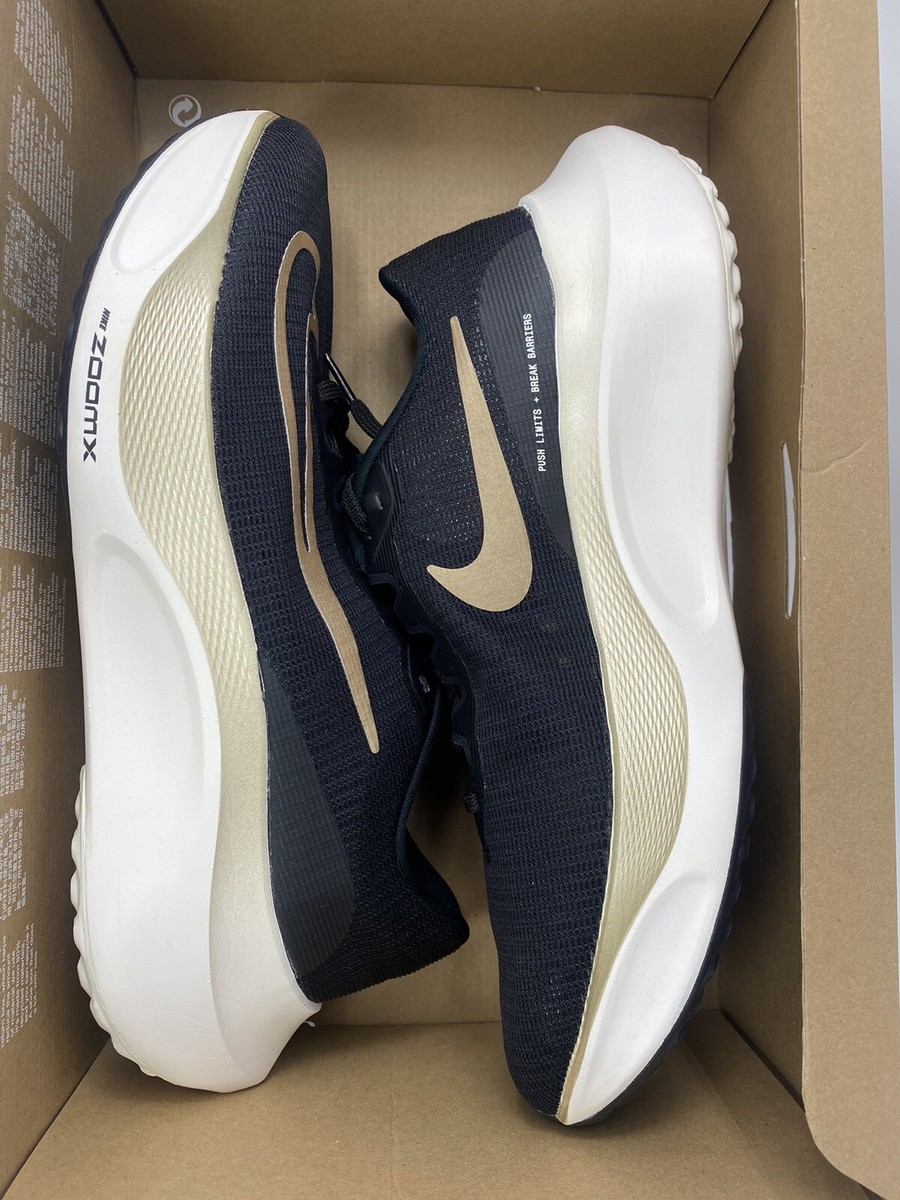 Nike Zoom Fly 5 Black/Mtlc Gold Shoes DM8968 002 Men's Size 12