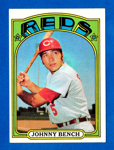1972 TOPPS SEMI HIGH #433 JOHNNY BENCH CINCINNATI REDS CARD -- EX MINT++++
