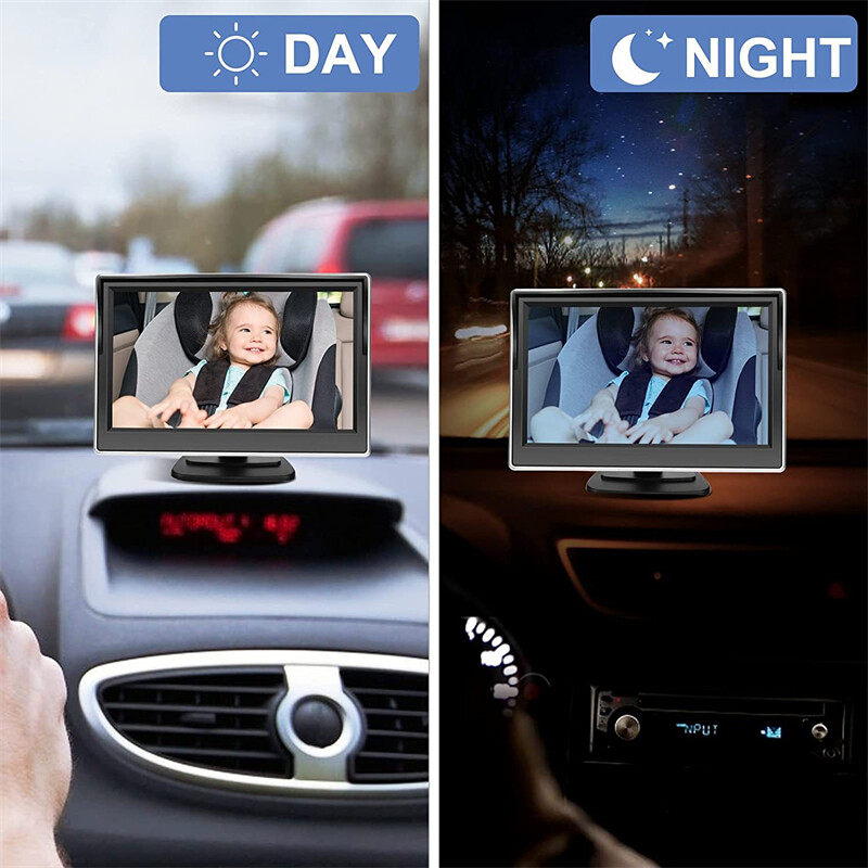 Baby Car Camera Baby Car Mirror 5 Inch 1080P HD Baby Monitor for Back