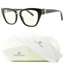 NUOVO!! SWAROVSKI SK5251 001 montatura ottica donna nera occhio di gatto completa