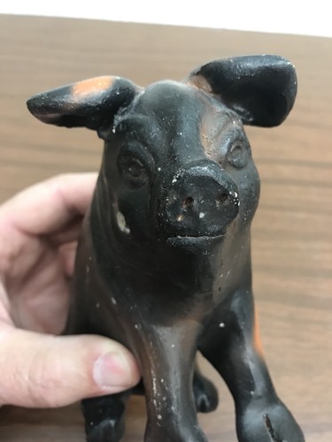Antique Chalkware Piggy Bank - Picture 8 of 12