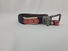 NWT Vintage Levi  s Reversible Black/Brown Genuine Leather Belt Sz 34-36 NOS