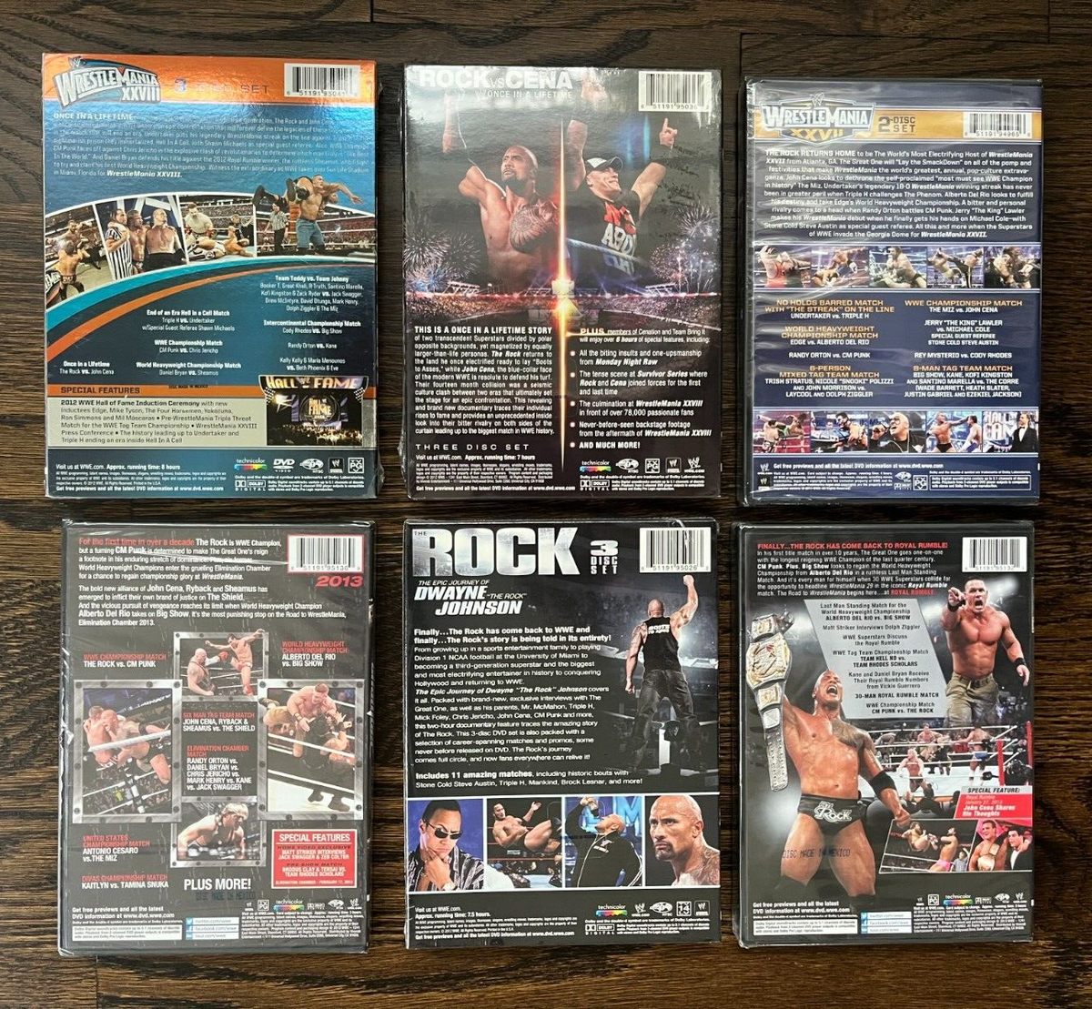WWE Dwayne The Rock Johnson DVD lot. Six sets with 13 discs