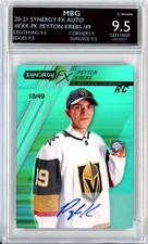 2020-21 Synergy FX Rookies Green #PK Peyton Krebs RC AUTO /49 - MBG 9.5 GEM MINT