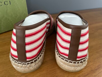GUCCI 692968 Men\'s‎ Fabric red-striped Signature Moccasin, G 8 US 8.5 GUCCI 692968 Men main image 3