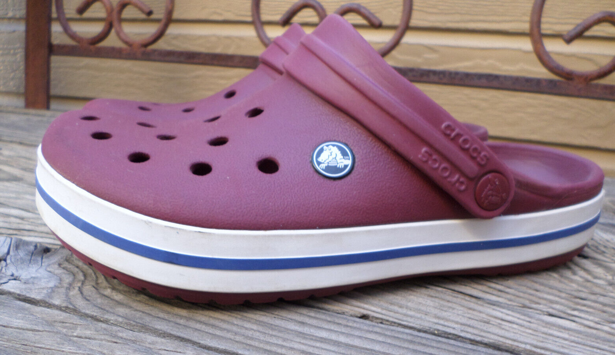 Maroon Crocs Crocband Clogs Crocs Unisex Maroon Bayaband Clogs