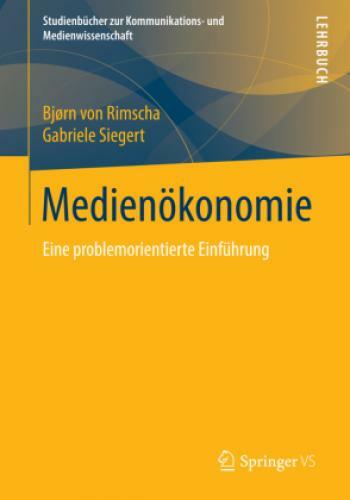 Thumbnail - Medienökonomie Eine Problemorientierte Einführung 2685