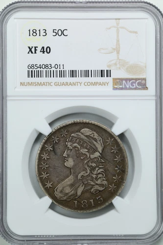 1813 50C Capped Bust Half Dollar XF40 NGC 6854083-011 O-101A R.4