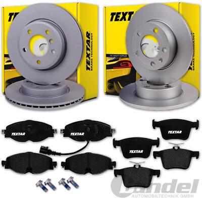 TEXTAR BREMSSCHEIBEN + BELÄGE VORNE + HINTEN für AUDI A3 8V TT FV + SEAT LEON 5F