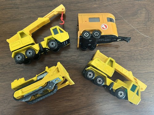 Matchbox LESNEY Catepillar #64 Tractor 1978 #49 Crane & Pony Trailer ENGLAND - Picture 2 of 8