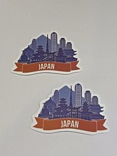 Japan Travel Stickers: 2 Sticker Decals 2" Scrapbook/Cars/Computer/Water Bottle