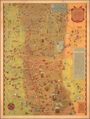 1933 PICTORIAL map Chicago Worlds Fair Exposition Century Progress POSTER 8099
