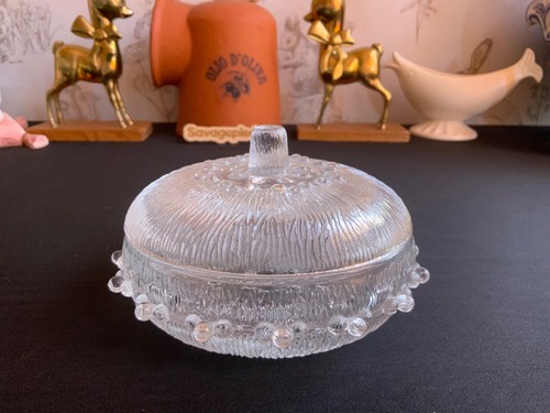 Vintage Masserini Barocco Perle Glasdeckel Bonboniere Schmuckschale mit Deckel - Bild 1 von 9