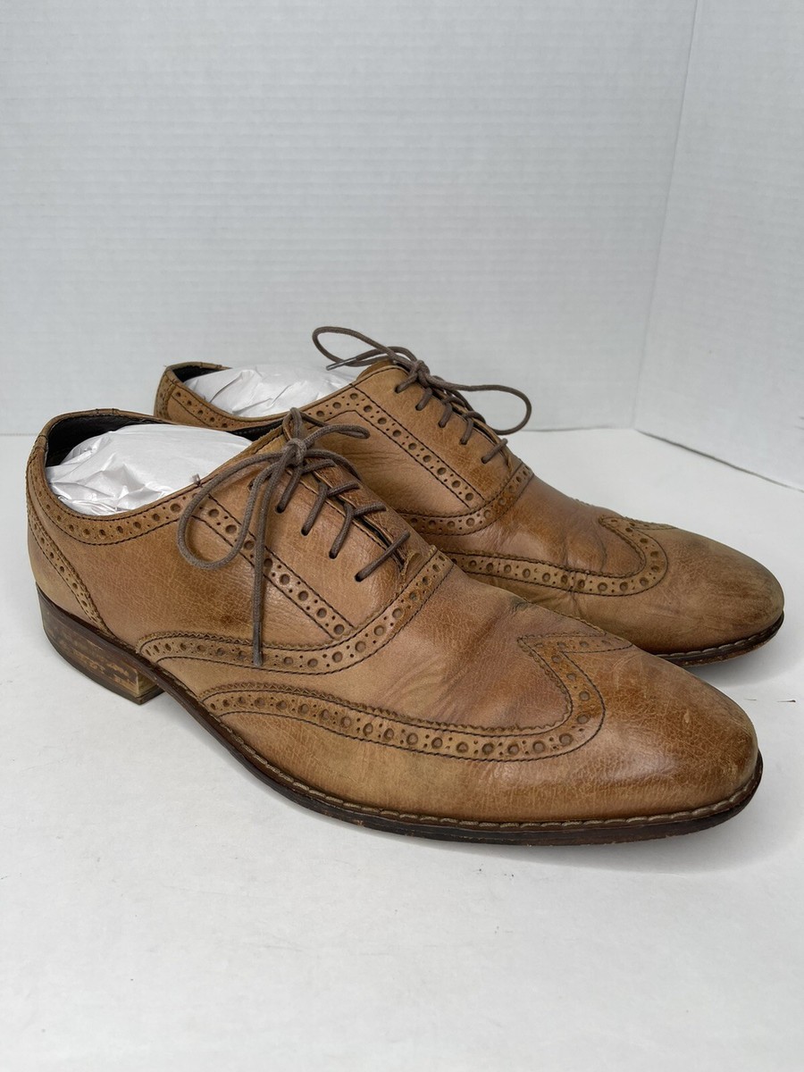 Cole Haan Air Colton Wingtip Oxford Distressed Brown Shoes  display picture 3