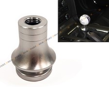 M10 X 1.25 Silver Aluminum Aftermarket Gear Shift Knob Boot Retainer Adapter Jdm