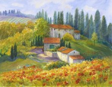 Ceramic Backsplash Tile Mural Garden Kitchen/Bathroom/Shower - Tuscan Sunlight