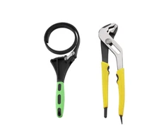 JOBSMART  2 PIECE STRAP WRENCH & GROVE JOINT PLIERS SET  New