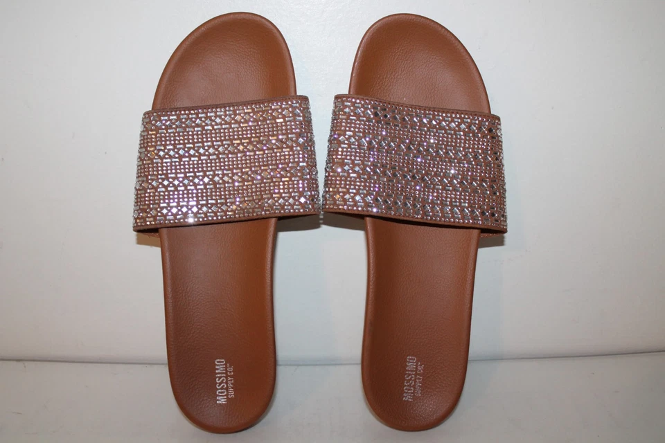 Mossimo Slide Sandal, Brown/Sparkle, Synthetic, Womens Size 11 - Image 4 of 4