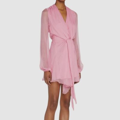 azeeza pink dress Saunder Charmeuse Gown
