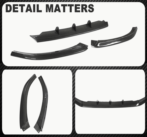 For Audi A5 Sline S5 12-16 Real Carbon Fiber Front Bumper Lip Spoiler Splitters - Picture 12 of 12