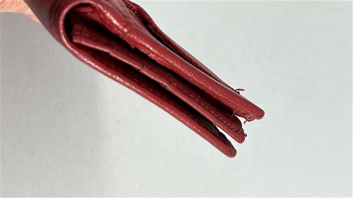 Red Genuine Leather Dockers Wallet Womens Bifold Pockets Coin - Bild 10 von 11