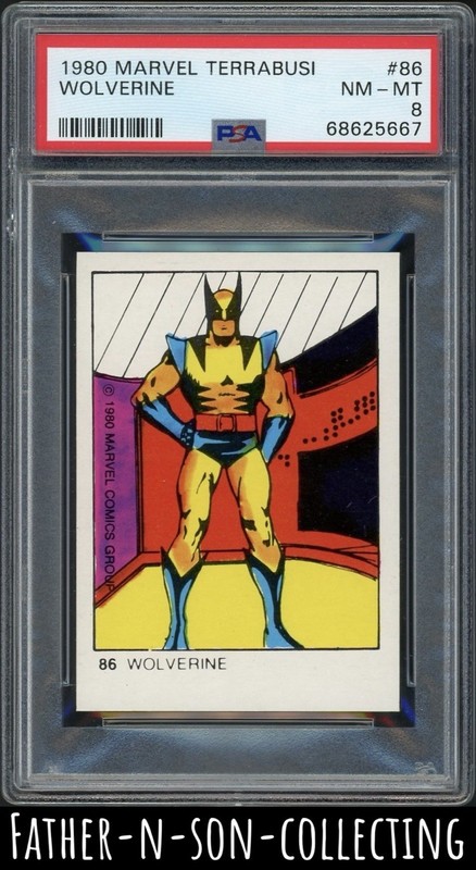 1980 WOLVERINE #86 PSA 8 Terrabusi 1st Appearance Rookie Card Marvel 🔥Pop 24