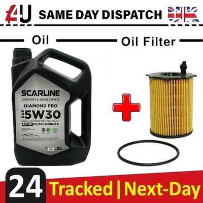 CAR SERVICE ENGINE OIL 5L FILTER FOR PEUGEOT TRAVELLER EXPERT PARTNER DISEAL