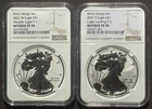 2021-S & 2021-W $1 SILVER AMERICAN EAGLE DESIGN SET NGC REVERSE PF70 : 07810
