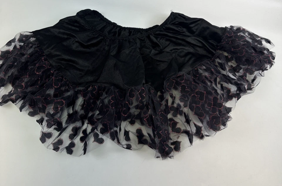 Fantasia California Rainha de Copas Negra Vestido Curto Tule Feminino Grande - Imagem 4 de 4