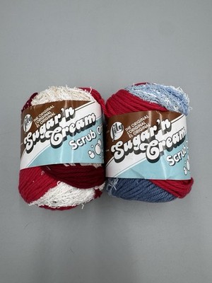 Lily Sugar'n Cream Yarn - Scrub Off Holiday Cheer & Candy Cane Set Of 2