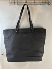 Thirty-one 31 Gray Pebbled Jewell Shoulder XL Editor Tote Bag Purse 20x14" new R