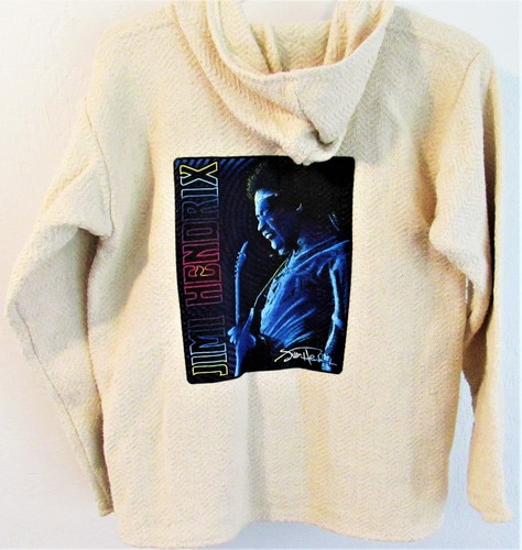 Jimi Hendrix Baja Hoodie Pullover Cream Color Unisex Size S Small Free Shipping