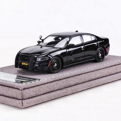 Open Mask 1:64 Dodge Charger Police Interceptor - Black Die Cast Alloy Car