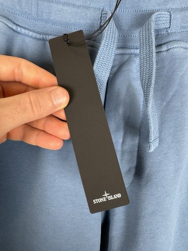Felpa Joggers Stone Island Patch Logo Cargo Cotone Avio Blu Small Nuova con etichette - Foto 9 di 14