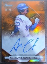 23 Bowman Sterling - Prospect Auto Anthony Gutierrez  Refractor /75 (AU, RC)