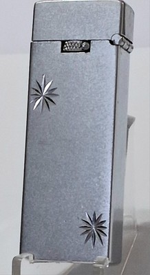 Vintage Silver Scripto Butane Starburst Retro Japan Cigarette Lighter Tobacco