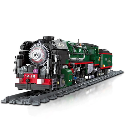 #ad #ad 141R Steam Locomotive Train Technic Building Blocks Set 1782 pcs Gift $119.69